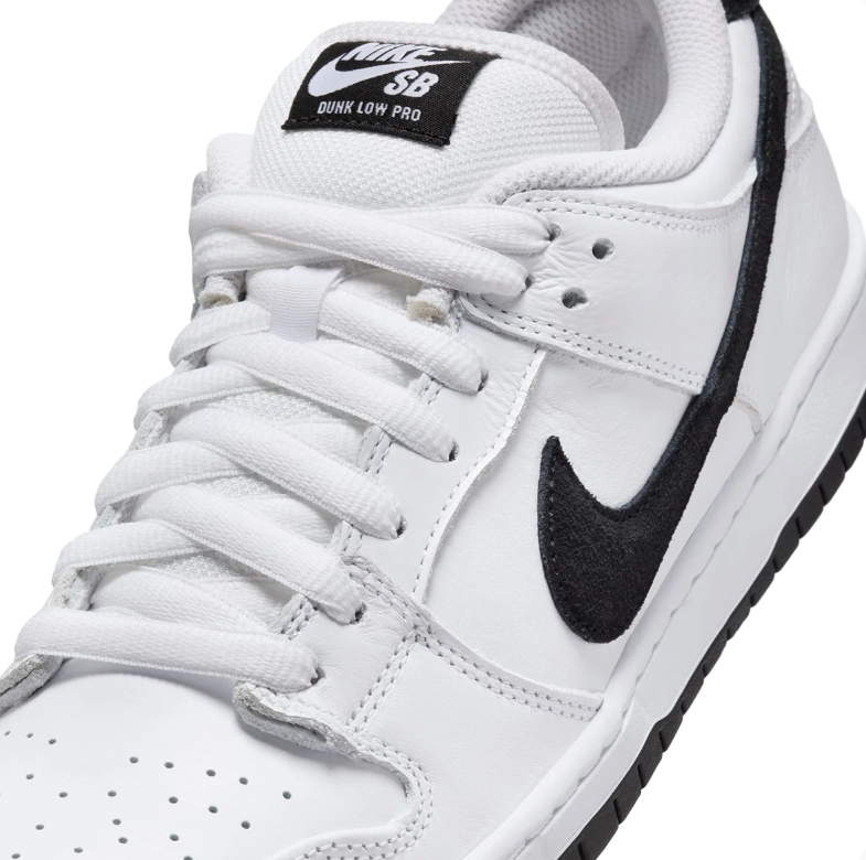 Nike SB Dunk Low Pro White & Black Sneakers