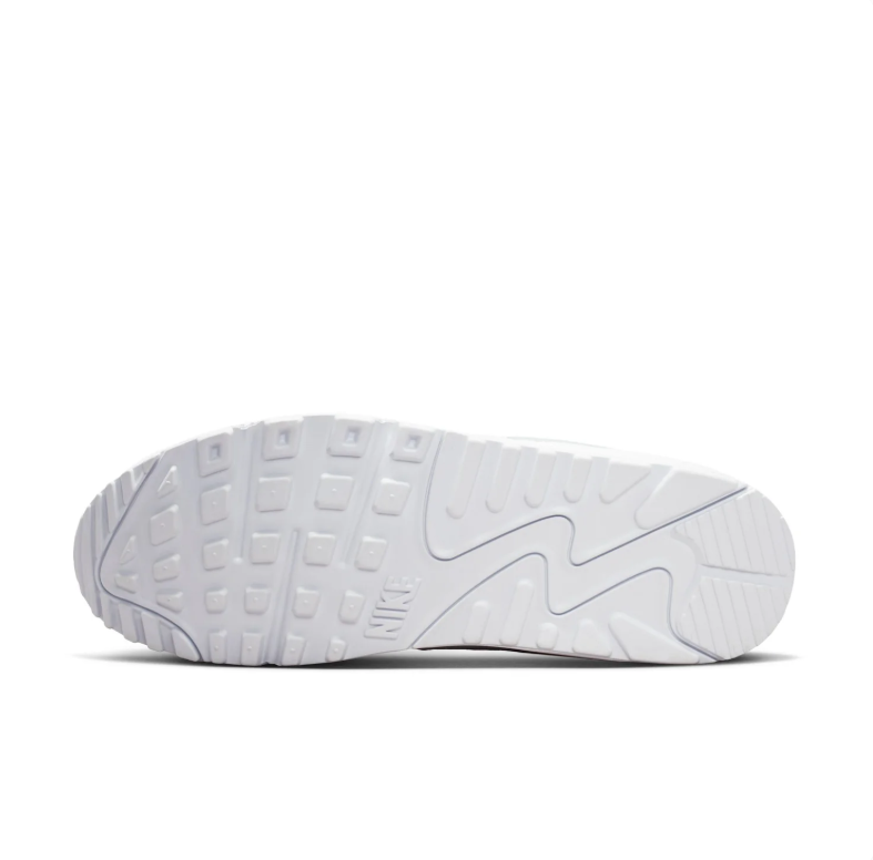 Nike Air Max 90 White Sneakers with Dark Gray Swooshes