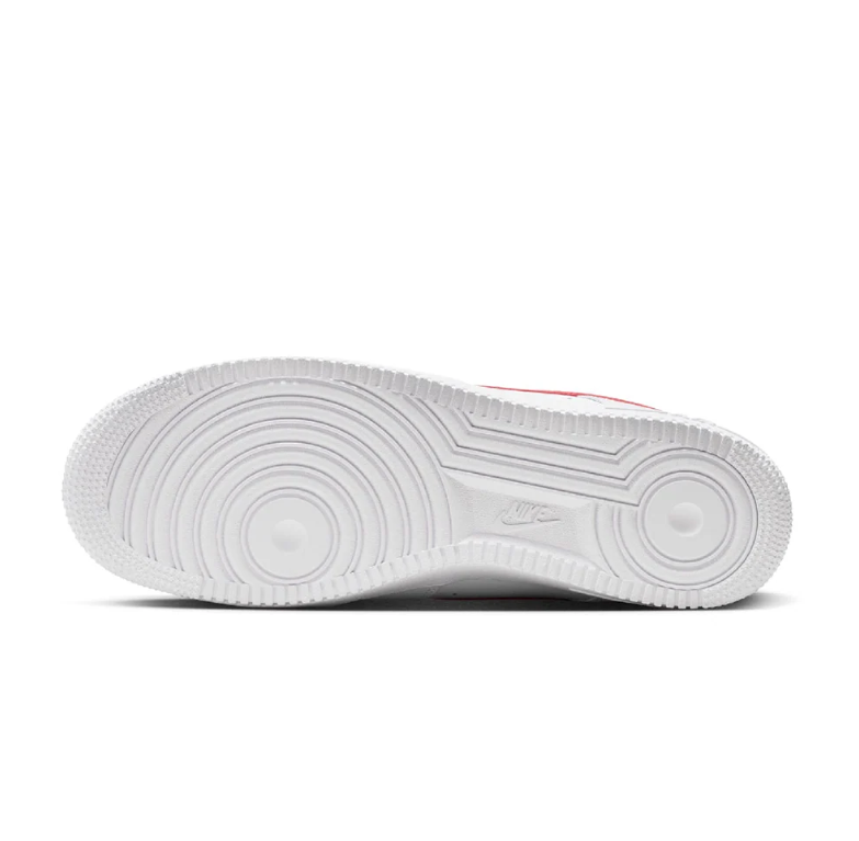 Nike Air Force 1 Low White Sneakers with Red Swooshes