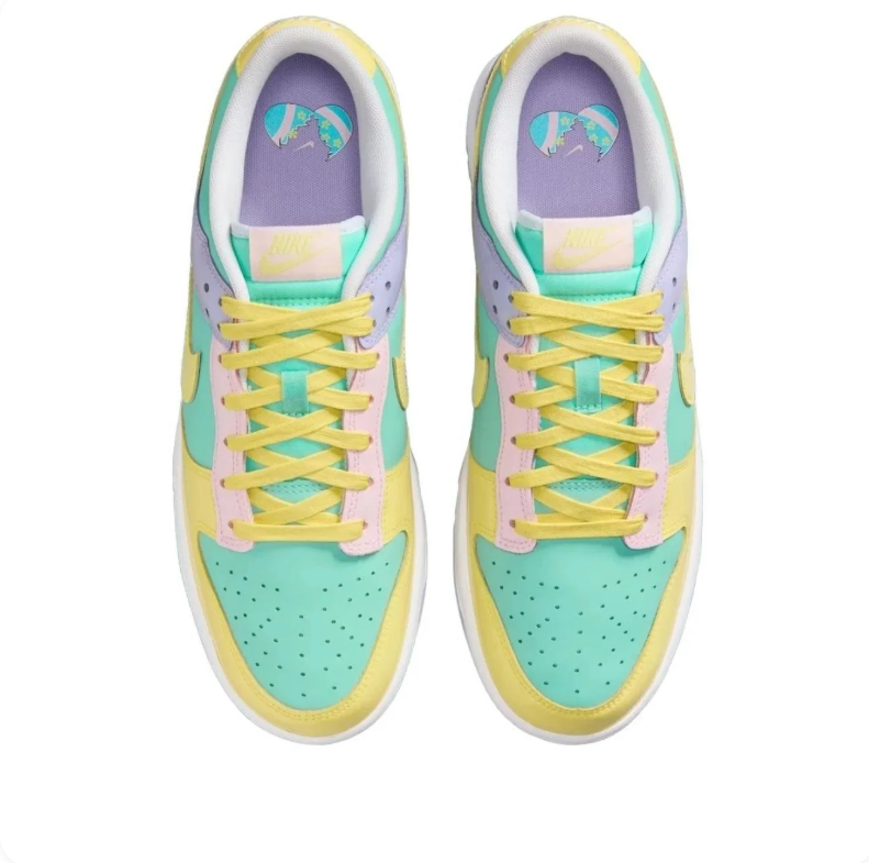Nike Dunk Low Pastel Mint, Yellow & Lavender Sneakers