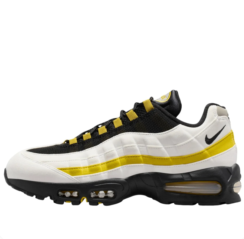 Nike Air Max 95 White, Black & Yellow Sneakers