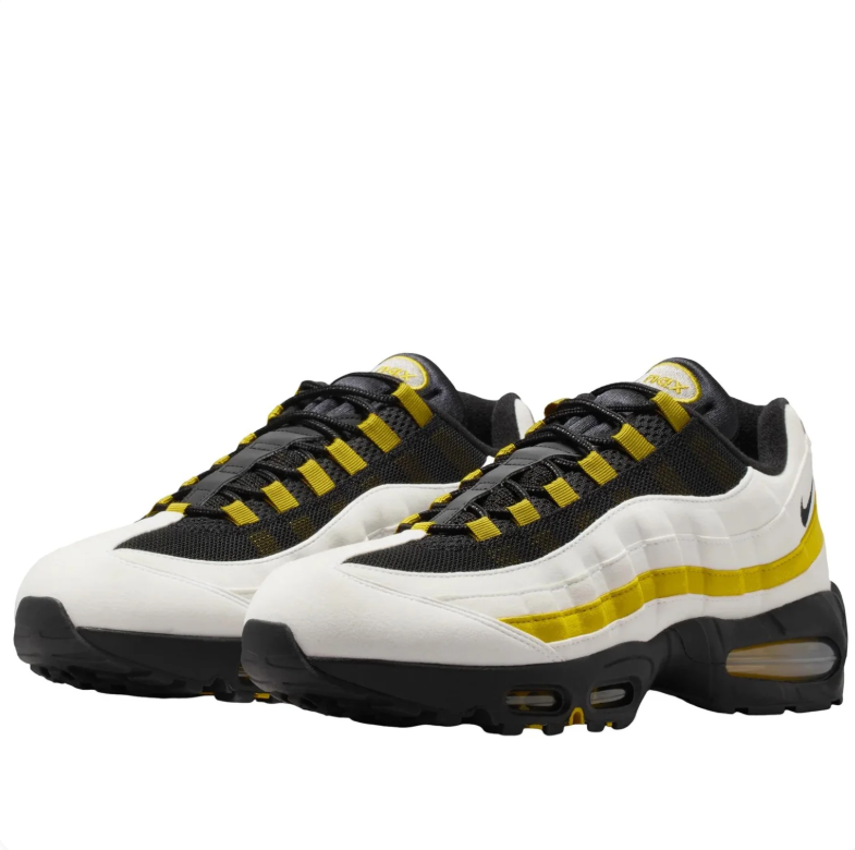 Nike Air Max 95 White, Black & Yellow Sneakers