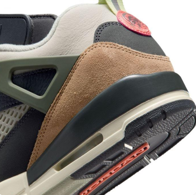 Air Jordan Spizike Low Black, Olive & Tan Sneakers