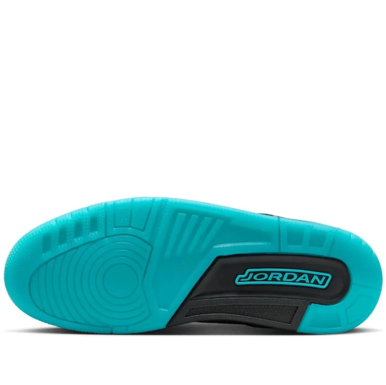 Air Jordan Spizike Low Black & Turquoise Elephant-Print Sneakers