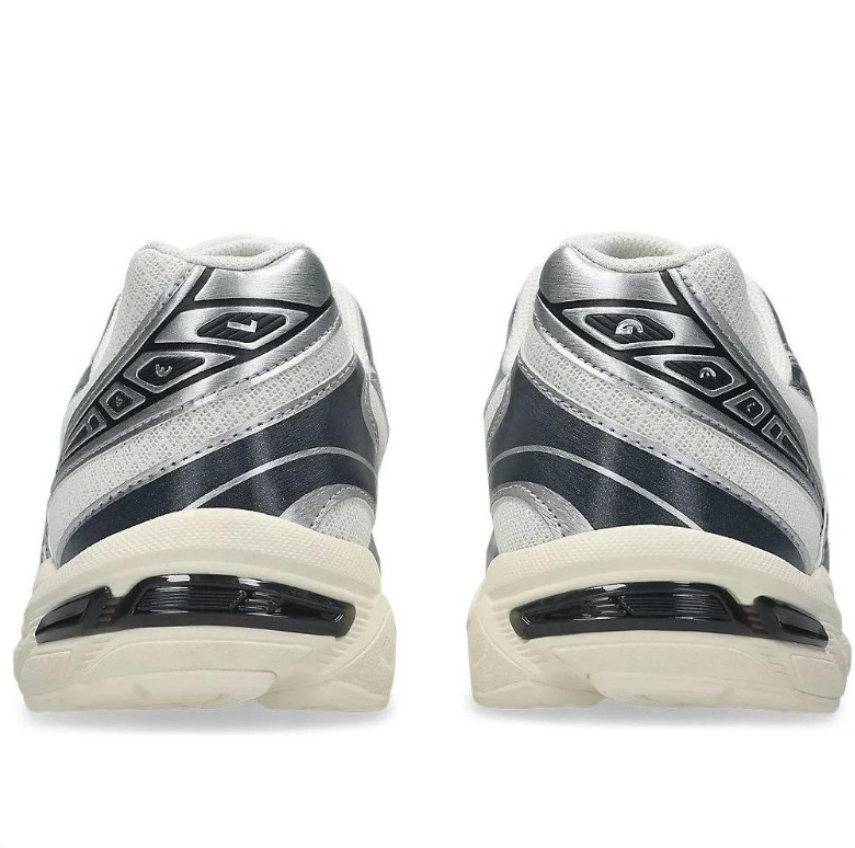 ASICS Silver & White Mesh Sneakers with Cream Soles