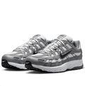 Nike P-6000 Silver Gray & White Sneakers with Black Swooshes
