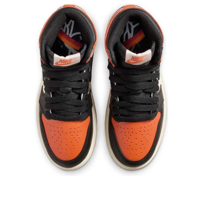 Air Jordan 1 High Orange, Black & White Sneakers