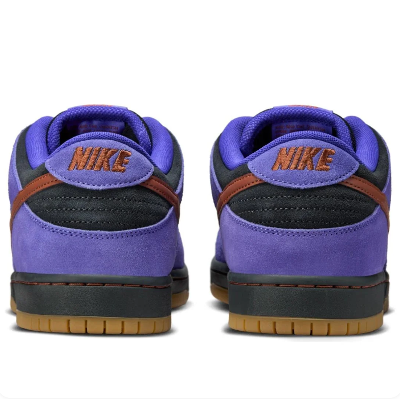 Nike SB Dunk Low Purple & Black Sneakers with Gum Soles