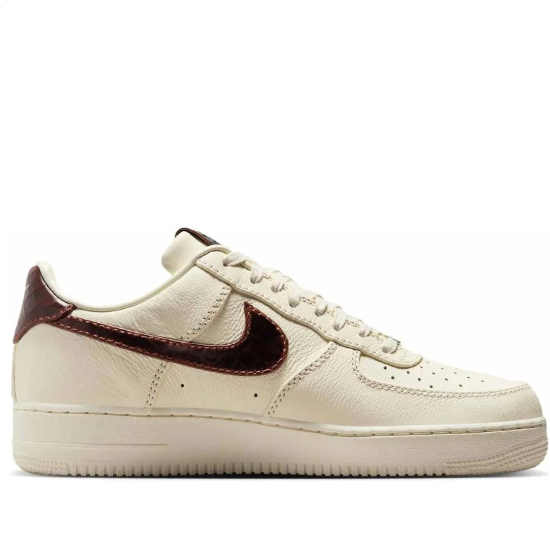 Nike Air Force 1 Low Cream & Dark Brown Sneakers
