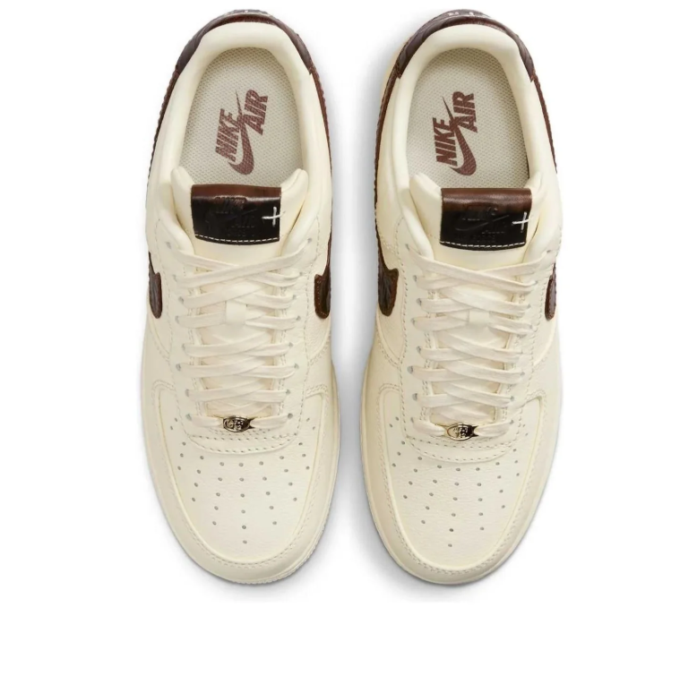 Nike Air Force 1 Low Cream & Dark Brown Sneakers