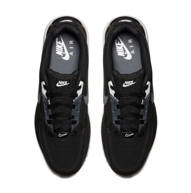 Nike Air Max Black & Gray Low-Top Sneakers with White Midsole