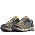 ASICS Olive & Slate Blue Low-Top Sneakers with Yellow Accents
