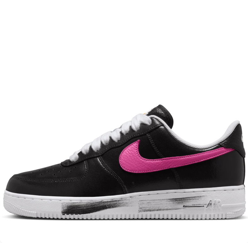 Nike Air Force 1 Low – Black with Multicolor Swooshes & Daisy Details