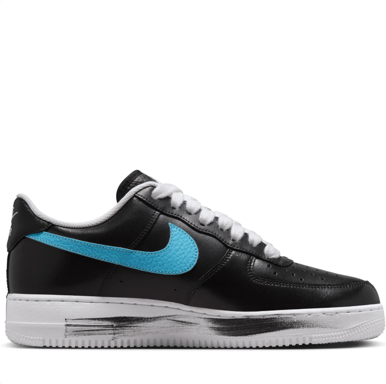 Nike Air Force 1 Low – Black with Multicolor Swooshes & Daisy Details